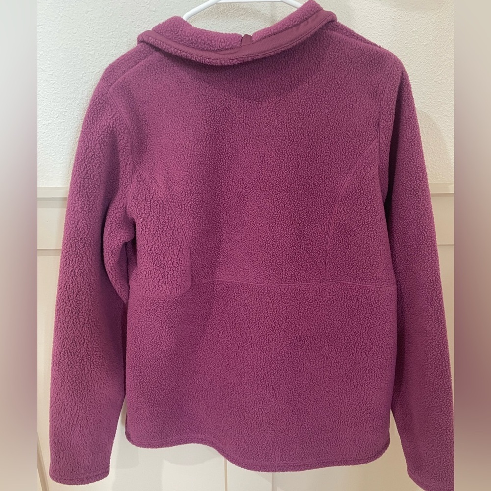 L.L. Bean Women’s Purple Fleece Zip-Up Jacket Size Medium - Picture 8 of 8